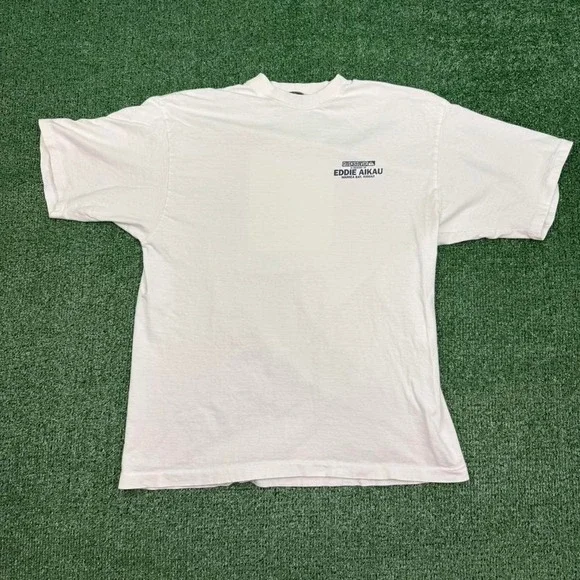 Vintage Grail Eddie Aikau Quiksilver white surf t-shirt. 90s single stitch Surf - Picture 2 of 4